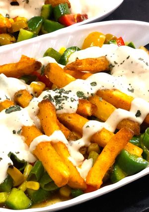 صورة لوصفة سلطة لذيذة ولا أسرع 😋🥗