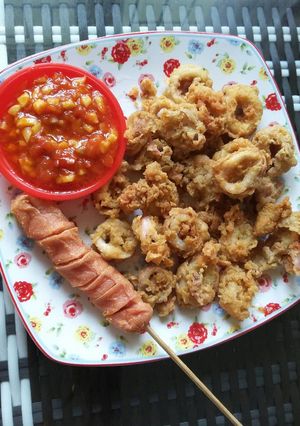 Foto resep Cumi goreng tepung saos pedas