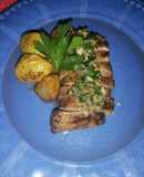 Filete al perejil con papas rústicas