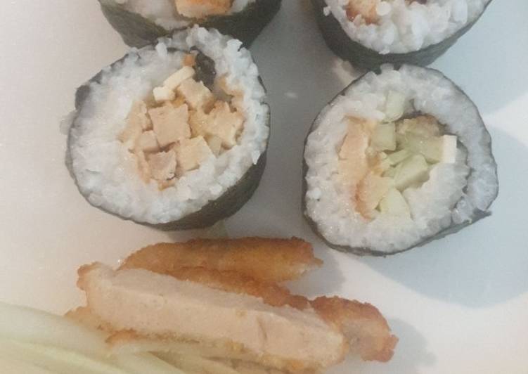 Chicken Katsu Sushi with Cheese