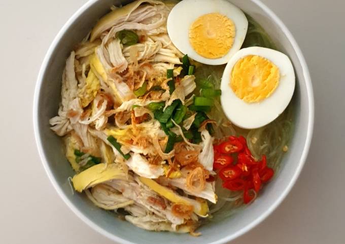 Steps to Make Perfect Turmeric Chicken Soup (Soto Ayam)