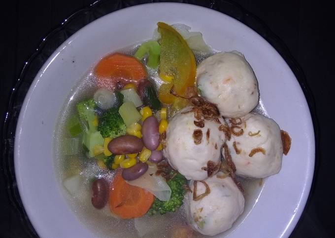 Resep Sup Bakso Ikan Full Gizi Dan Vitamin Oleh Aisy Bunda Keisya