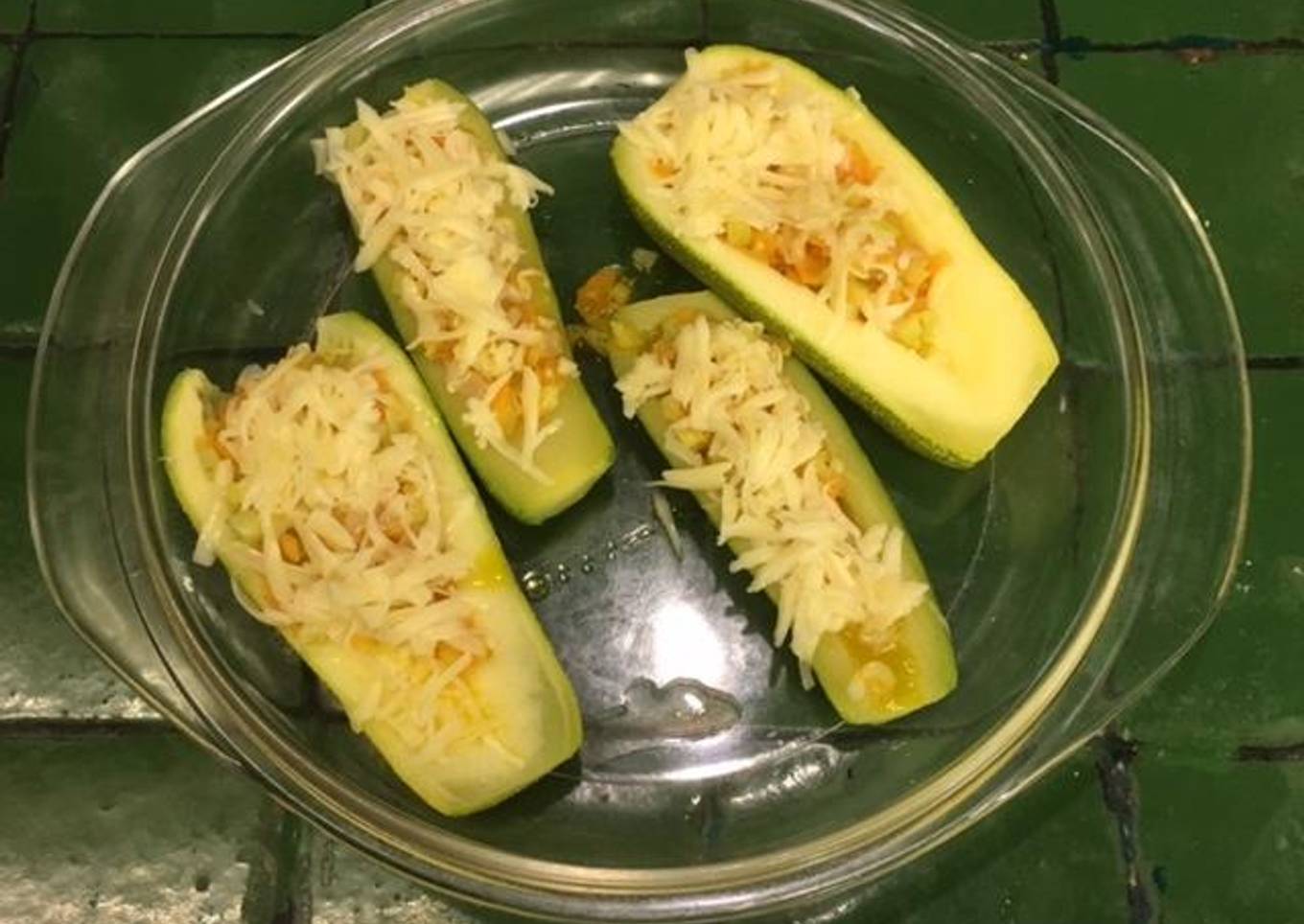 Calabacitas rellenas con zanahoria