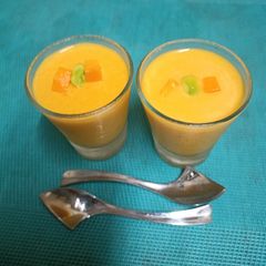A picture of Mango 🥭🥭 Phirni - The perfect Indian Summer Dessert.