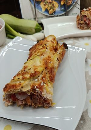Cukkini alapú húsos durum recept fotója