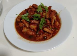 Hình của món Thịt nạc dăm sốt chua ngọt.