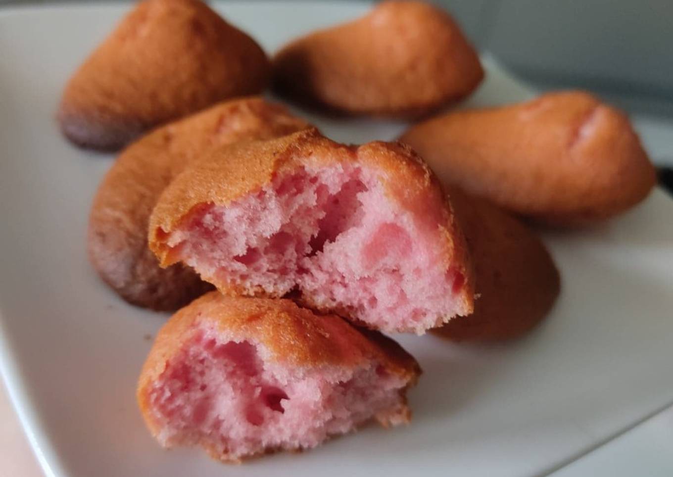 Madeleines moelleuses à la grenadine