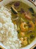 Caril de Camarão e Legumes