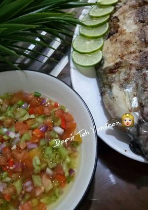 Foto resep Ikan Kuwe Bakar 🐟 Bumbu Minimalis Sambel Dabu2