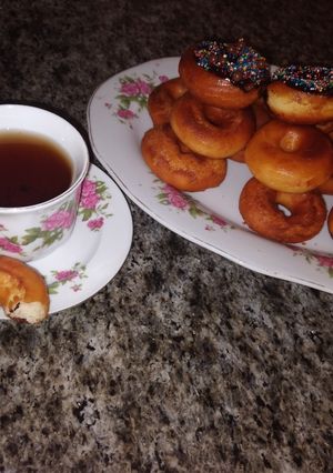 عکسی از دستور دونات شکلاتی