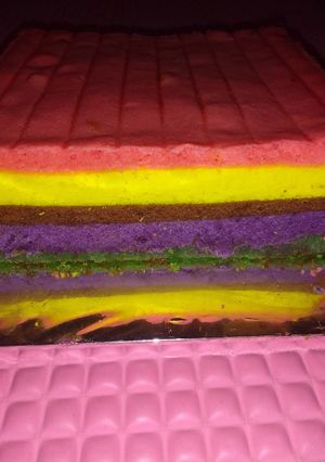 Foto resep Rainbow cake kukus