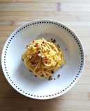 #435 Linguine con vellutata di zucca e granella di mandorle🎃