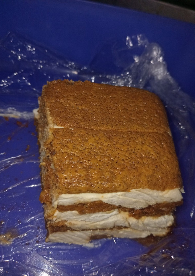 Una foto de 🤤Tiramisú con vainillas, crema y queso crema 🫠