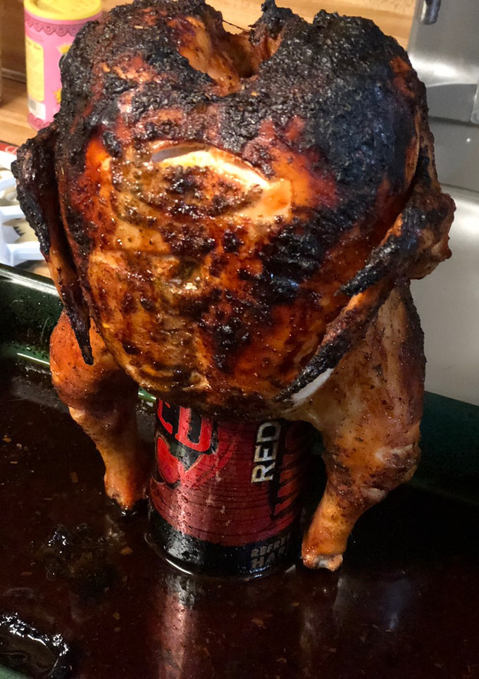 A picture of Cider Can Chicken.