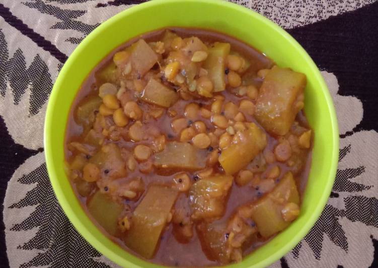 Bottle gourd and chana dal sabji