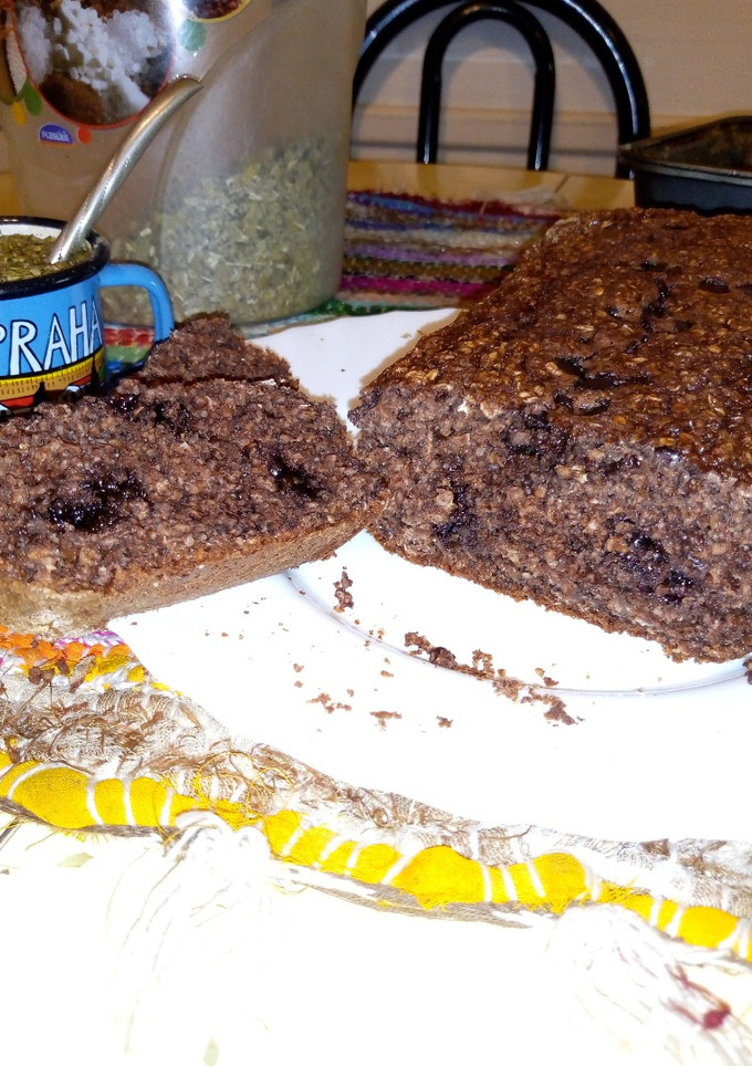 Una foto de Budín de avena y chocolate (sin harina, sin azúcar agregada y sin manteca)