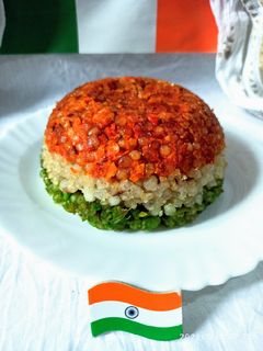 तिरंगा साबूदाना उपमा (tiranga sabudana upma recipe in Hindi) रेसिपी मुख्य फोटो