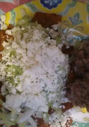 A picture of Simple Chilaquiles Rojos.