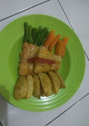 Foto resep Ikan Dori saos telur asin (salted egg)