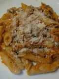 Macarrones integrales con sofrito de champiñón