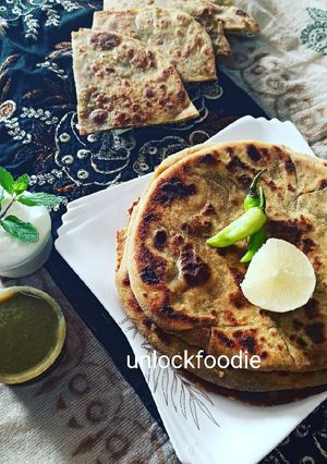 A picture of Sattu paratha.