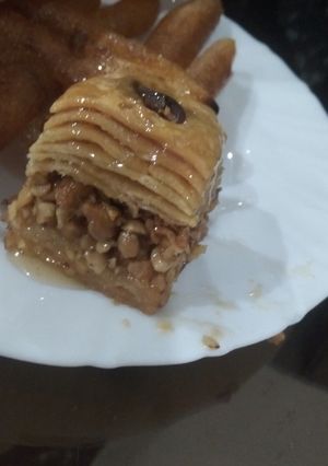 صورة لوصفة بقلاوة بالطبع وشان