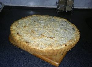 Una foto de Tarta de coco en hebras