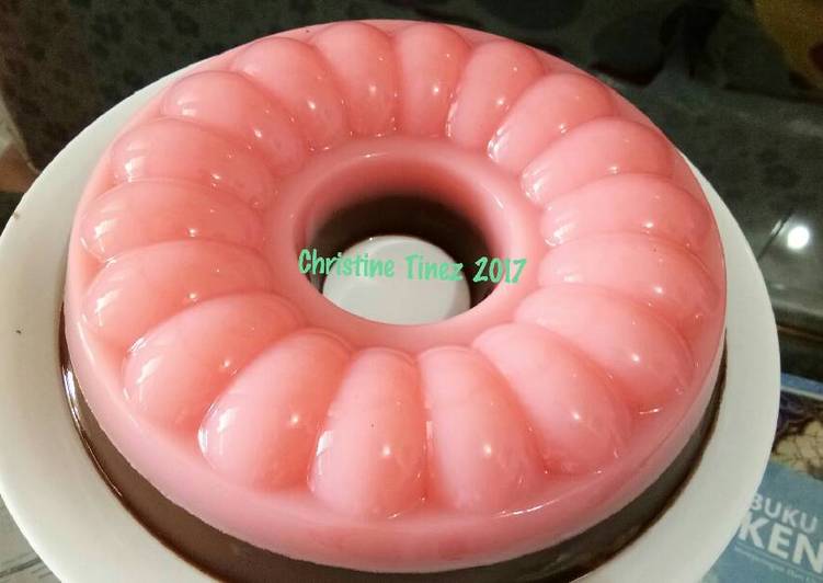 Bumbu Puding Susu Chocolate &amp; Strawbery | Resep Membuat Puding Susu Chocolate &amp; Strawbery Yang Enak Dan Lezat