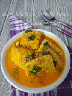 Foto resep 186# sayur tahu tempe kuah santan