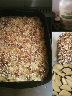 Una foto de Tarta vegana de manzana con almendras