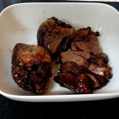 A picture of My Roast Lambs Hearts 😋 #Mainmeal.