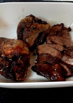 A picture of My Roast Lambs Hearts 😋 #Mainmeal.