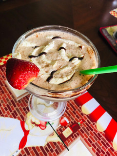 A picture of Ragi chocolate milkshake || Fingermillet chocolate smoothie recipe.