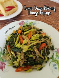 Foto resep 137. Tumis Daun Pohong Bunga Pepaya