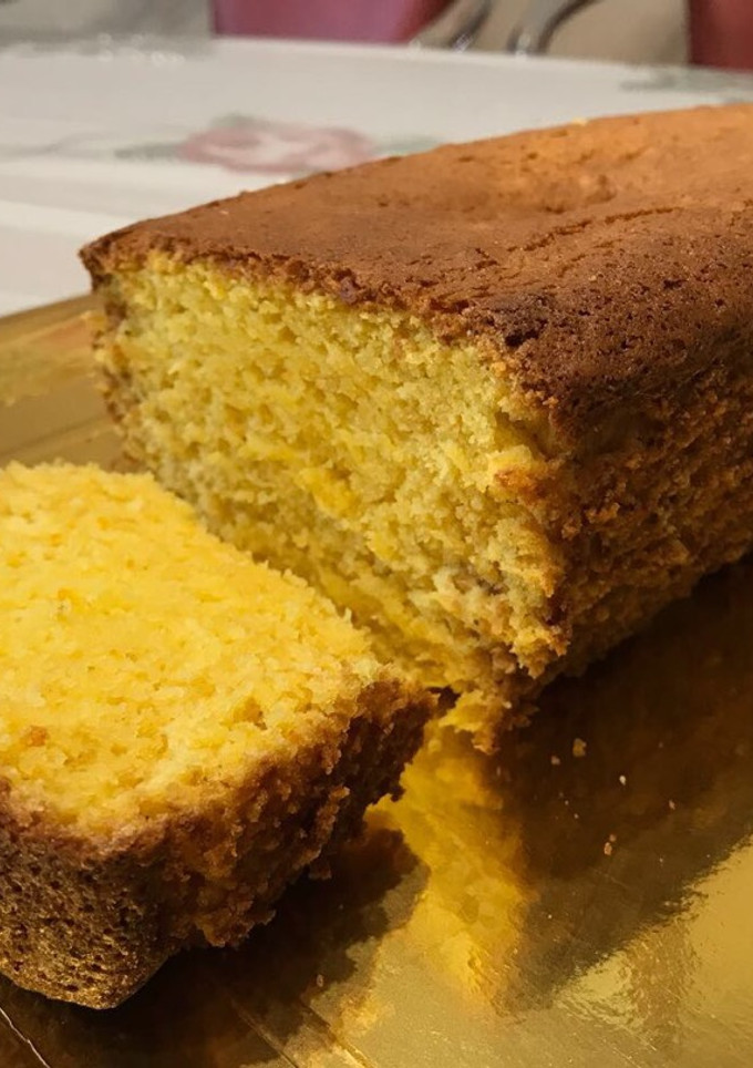 Una foto de Budín de mandarina exprés! En licuadora Fácil ! Rico! 1, 2, 3