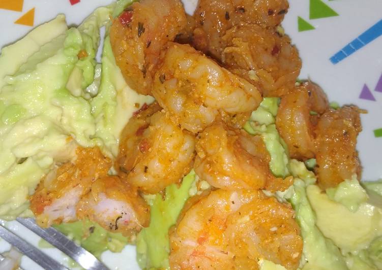 Steps to Prepare Ultimate Spicy Prawn and Avo