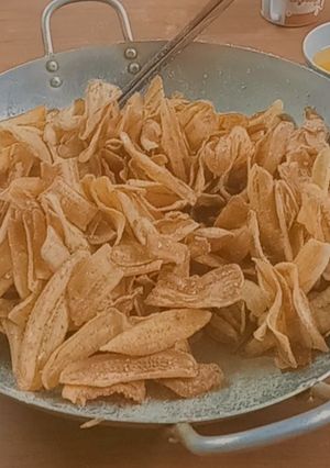Hình của món Chuối xanh ngào đường.