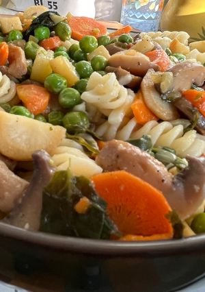Tészta zöldségekkel recept fotója
