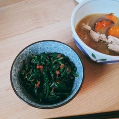 Spinach OHITASHI A picture of Spinach OHITASHI.