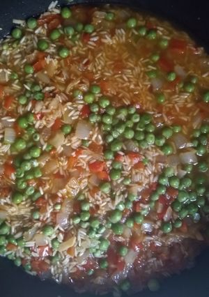 Una foto de Guiso vegetariano al azafrán