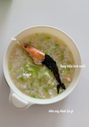 Hình của món Cháo tôm bí ngòi cho bé.