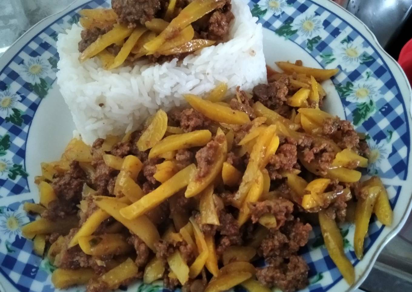 Ollucos con carne molida