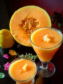 A picture of Muskmelon orange juice.