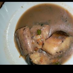 Mudfish in fish curry A picture of Mudfish in fish curry.