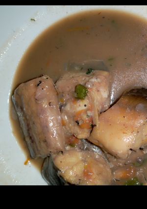 A picture of Mudfish in fish curry.
