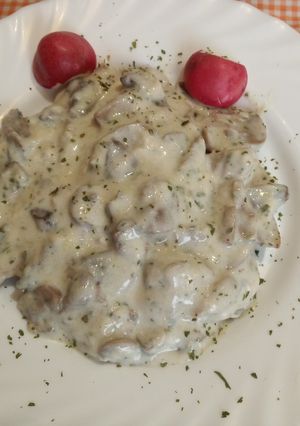 Una foto de Solomillo de cerdo al coñac o Brandy con o sin champiñones
