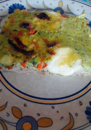 Una foto de Tortilla de zapallitos rellena