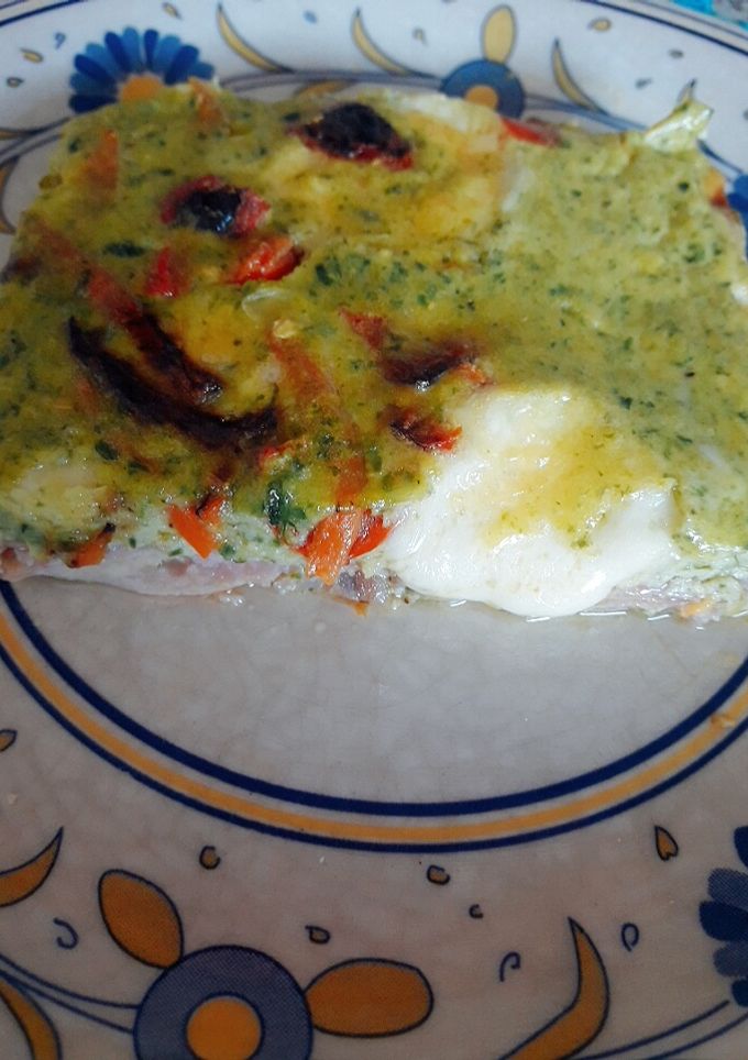 Una foto de Tortilla de zapallitos rellena