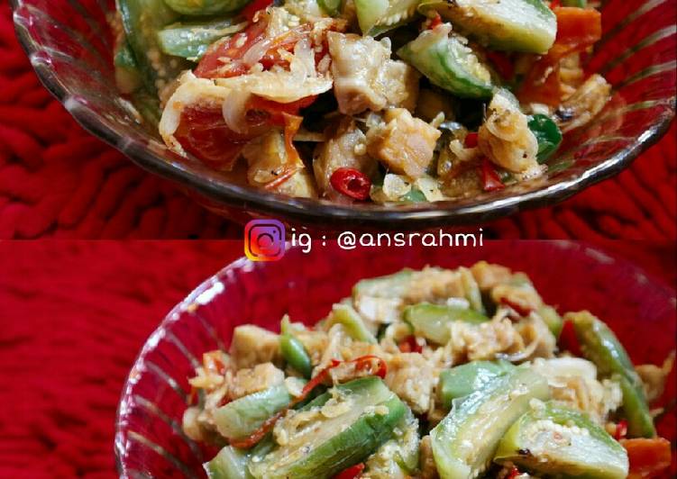 Oseng Terong Hundang Papai + Tempe