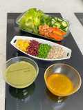 Mini Salad Bar With Avocado Dressing & Honey Dressing